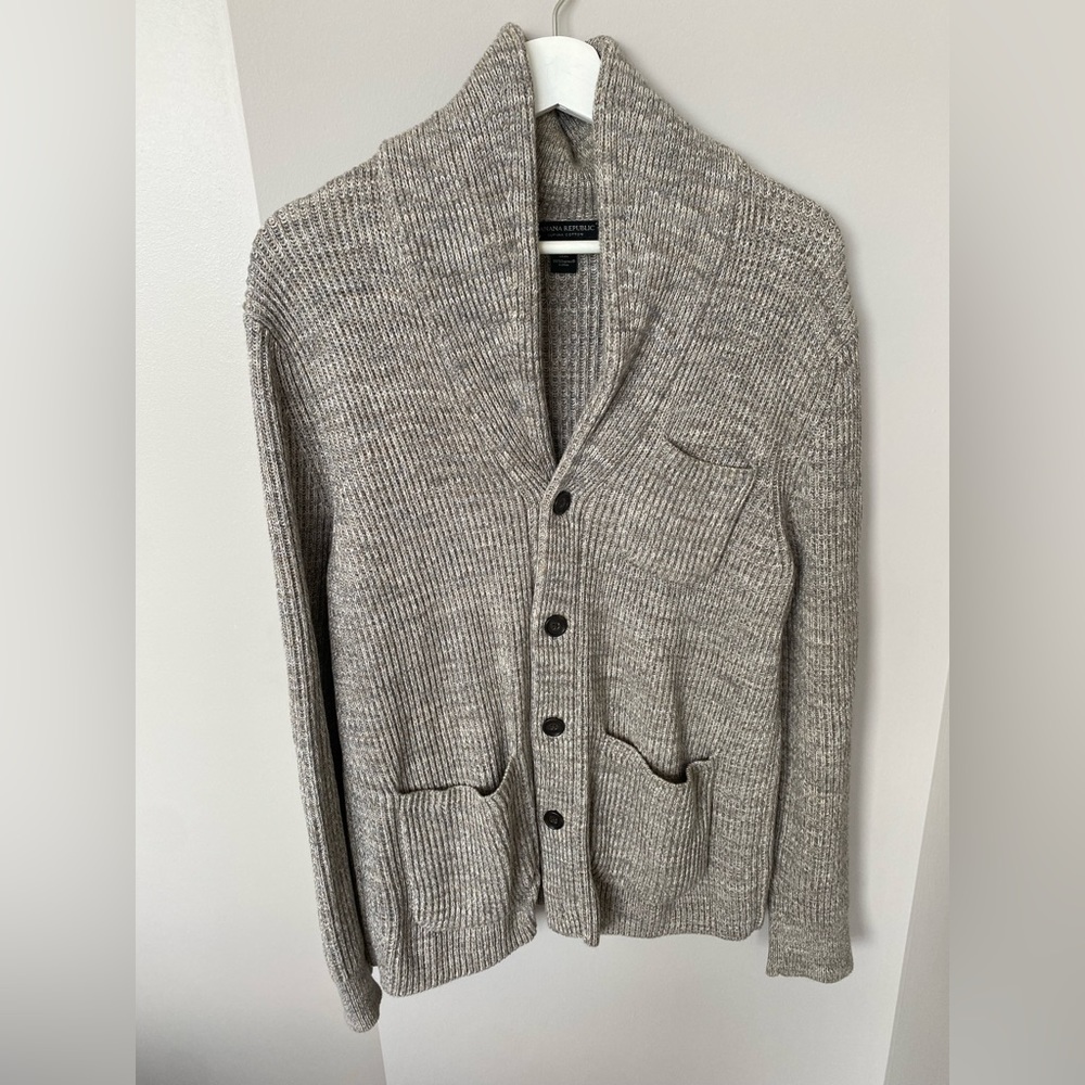 Men’s medium banana republic gray cardigan